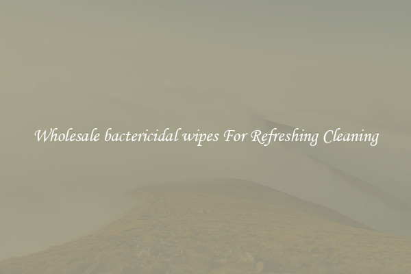 Wholesale bactericidal wipes For Refreshing Cleaning