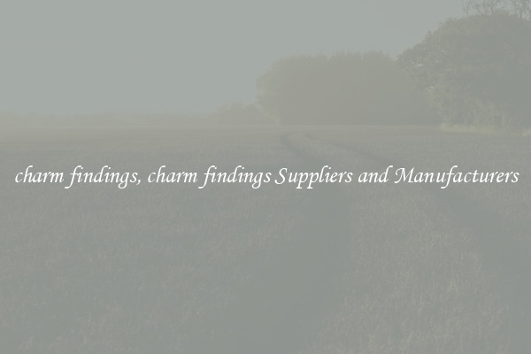charm findings, charm findings Suppliers and Manufacturers