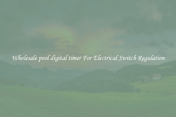 Wholesale pool digital timer For Electrical Switch Regulation