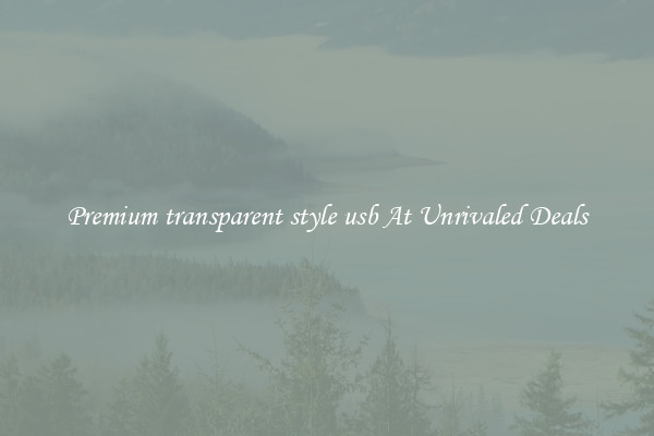 Premium transparent style usb At Unrivaled Deals