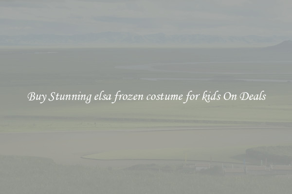 Buy Stunning elsa frozen costume for kids On Deals