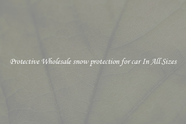 Protective Wholesale snow protection for car In All Sizes