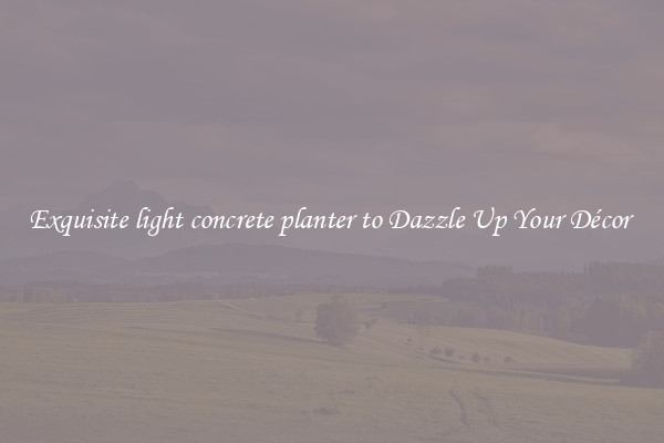 Exquisite light concrete planter to Dazzle Up Your Décor 