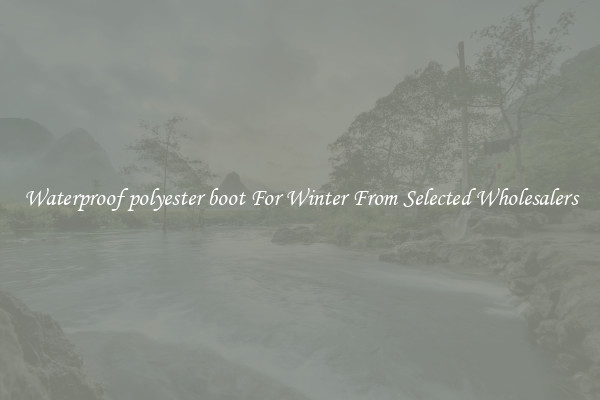 Waterproof polyester boot For Winter From Selected Wholesalers