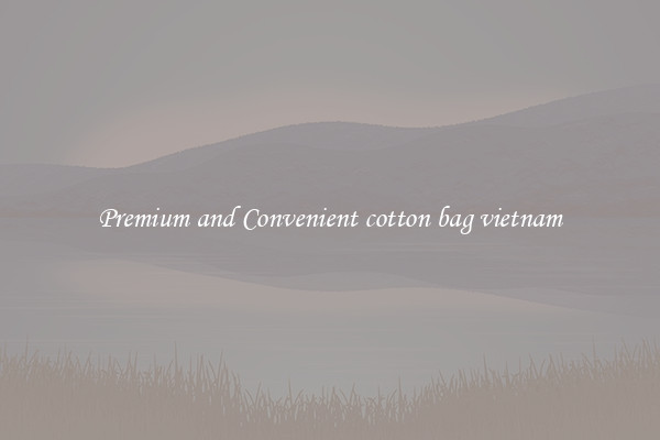 Premium and Convenient cotton bag vietnam